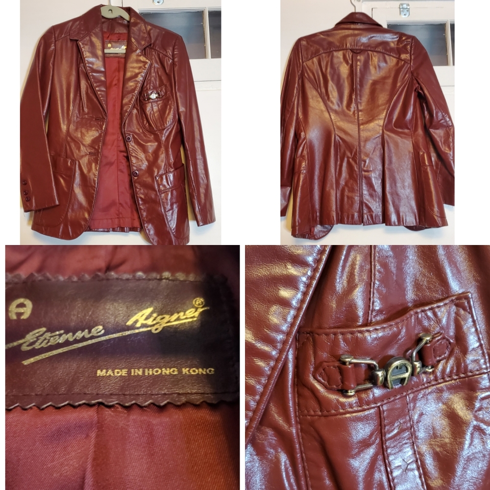 Etienne aigner leather jacket